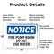 Signmission Fire Pump Room Do Not Use Water OSHA Notice Sign, Aluminum, 14in W x 10in L, 2PK OS-2PACK-NS-A-1014-L-12636 - alternate 4
